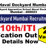 Naval Dockyard Mumbai Recruitment 2025 Apply online, 286 Posts, 8th/10th/ITI Pass Latest Vacancy 2025 ‣ Anil Sir ITI