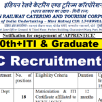 IRCTC Apprentice Recruitment 2025, 10th+ITI & Diploma Pass Latest Vacancy 2025, 02&03 September 2025 Last Date ‣ Anil Sir ITI