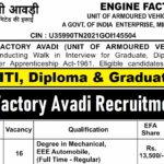 Engine Factory Avadi Apprentice Recruitment 2025, ITI/Diploma & Graduate Pass Latest Vacancy 2025 ‣ Anil Sir ITI
