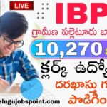 గ్రామీణ పల్లెటూరి బ్యాంకుల్లో 10,270 క్లర్క్ ఉద్యోగాలు.. దరఖాస్తు గడువు పొడిగింపు »