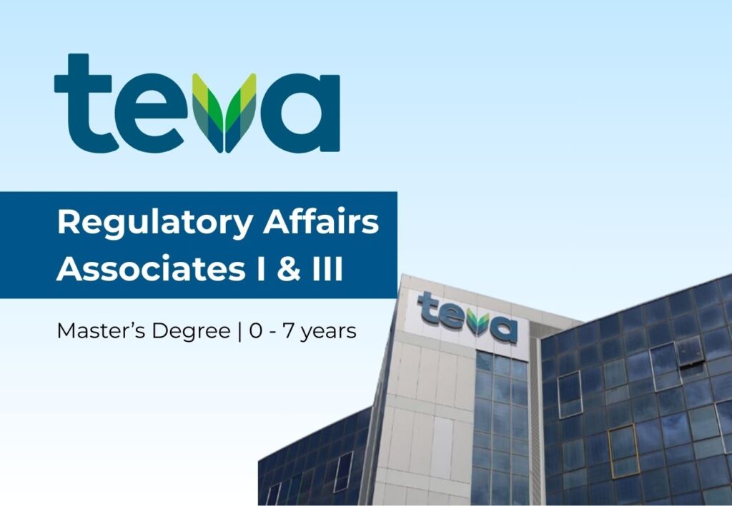 Teva Hiring for 2 Roles in Regulatory Affairs